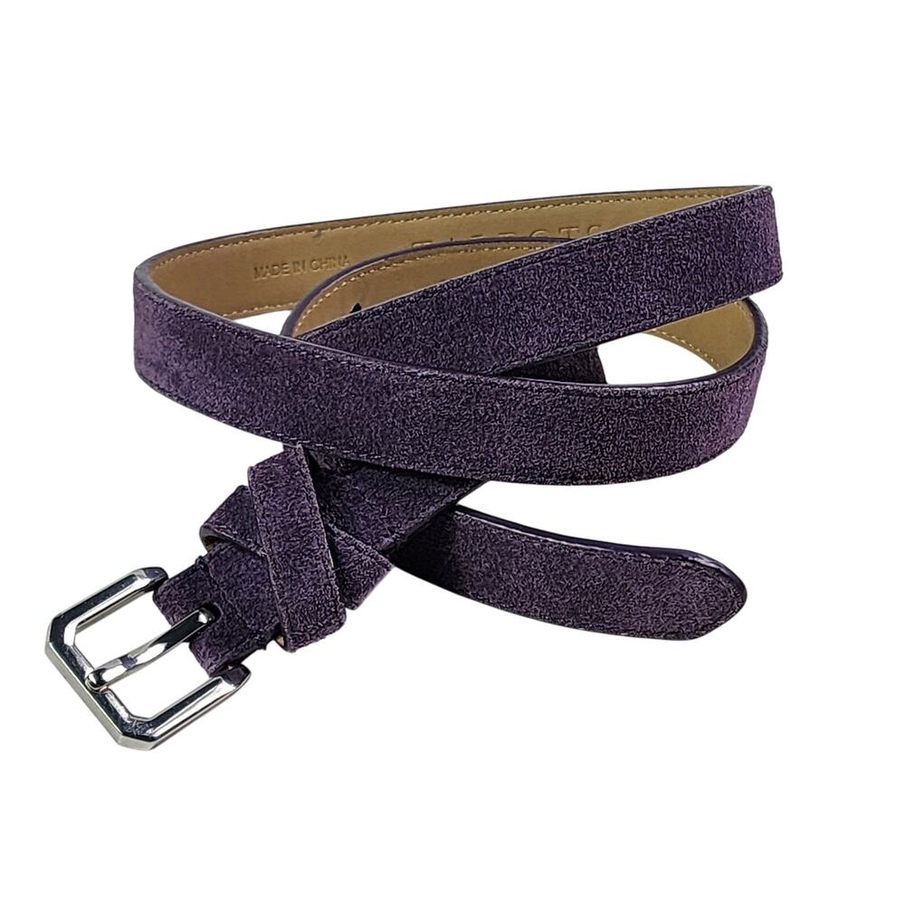 Talbots Womens Purple Suede Leather Belt Size Large – Workwear, Office Siren - Picture 3 of 8